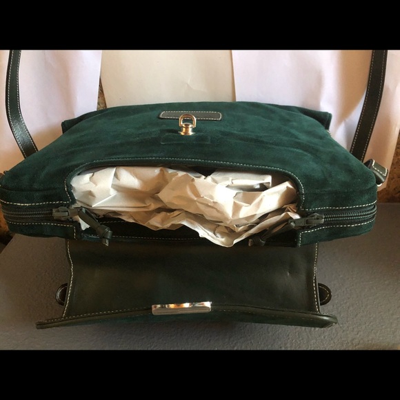 El Prado Italian suede shoulder bag